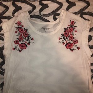 White floral tank top